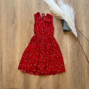 Madewell Sleeveless Red Floral Dress XS